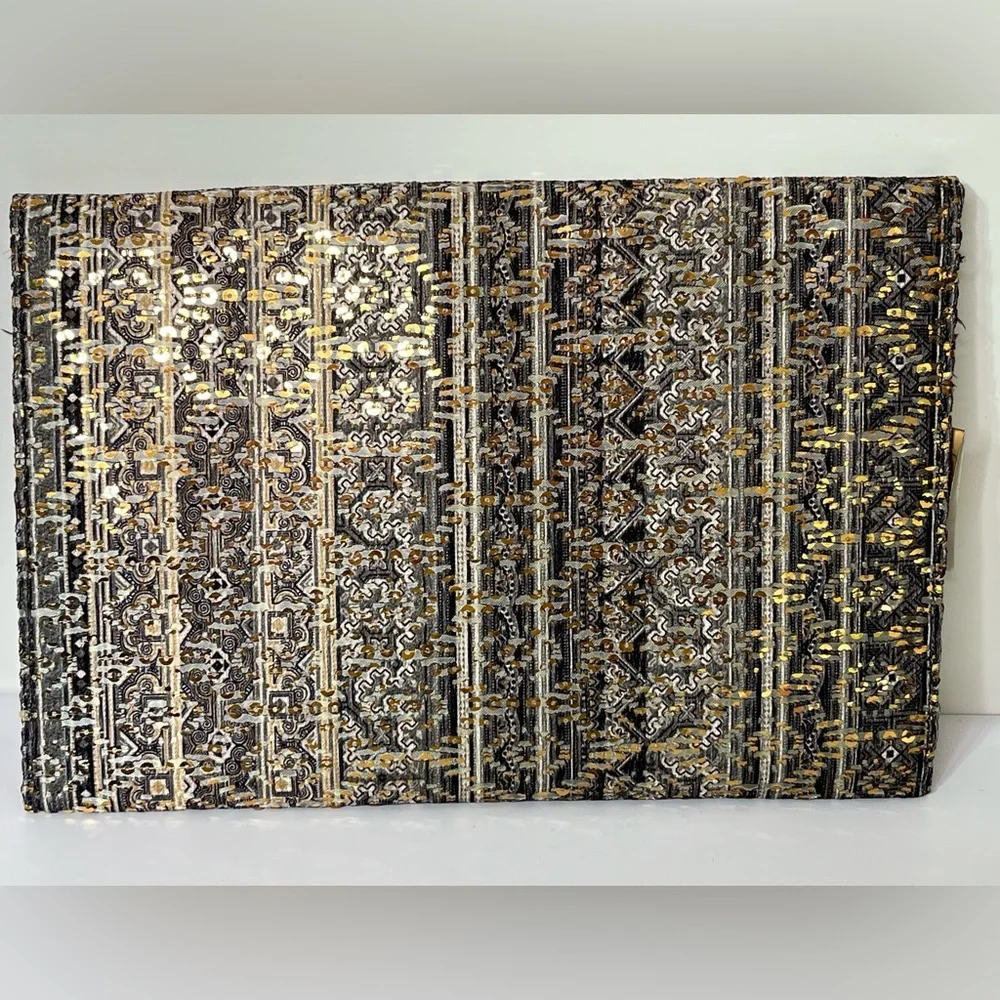 Francesca's Evening Bag‎ Clutch With Gold Chain Strap Sequin Multicolor